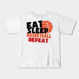 Eat sleep basketball repeat - basketball lover Kids T-Shirt